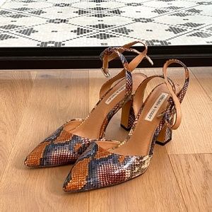 Chelsea & Violet Colorful Faux Snake Skin Heals